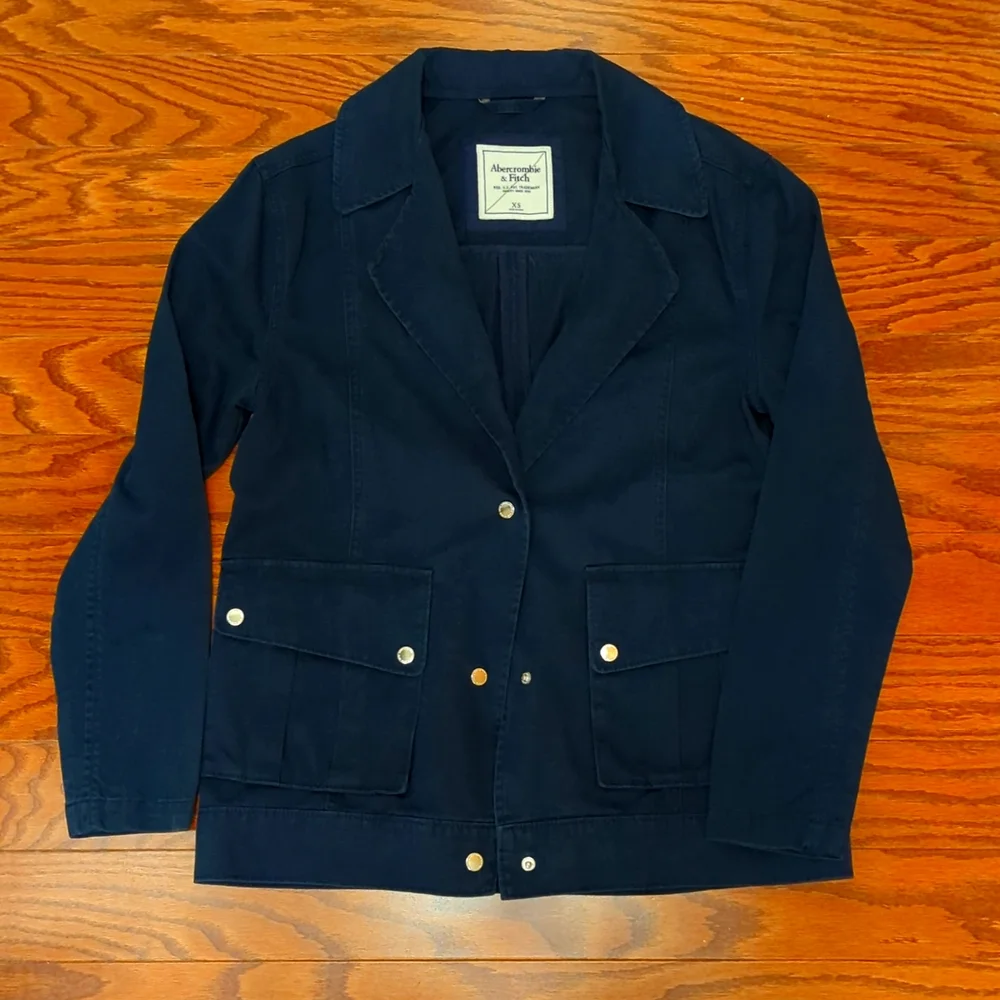 Abercrombie & Fitch Navy Blue Blazer - Picture 1 of 4